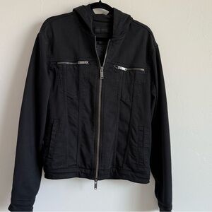 John Varvatos Black Zippered Jacket